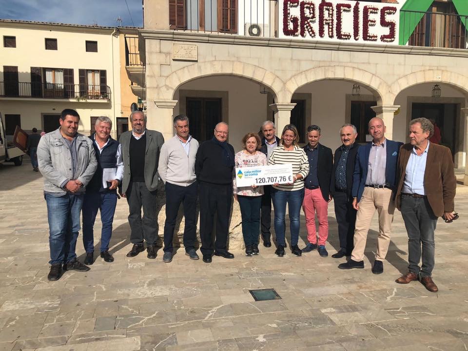 La Asociación Hotelera de Cala Millor y Sa Coma hace entrega de un donativo al Ajuntament de Sant Llorenç